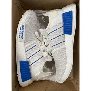 ADIDAS NMD_R1 WHITE BLUE BIRD #GX0999 MENS SIZE 8 CREATORS CLUB PATCHES LOGO NEW